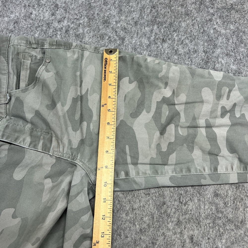 Democracy Ab Solution Jeans Womens 10 Green Camo Mid Rise Skinny Stretch 32x25 - Picture 13 of 16
